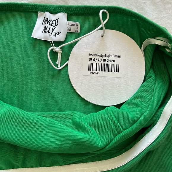 Princess Polly green tube top - Picture 2 of 3